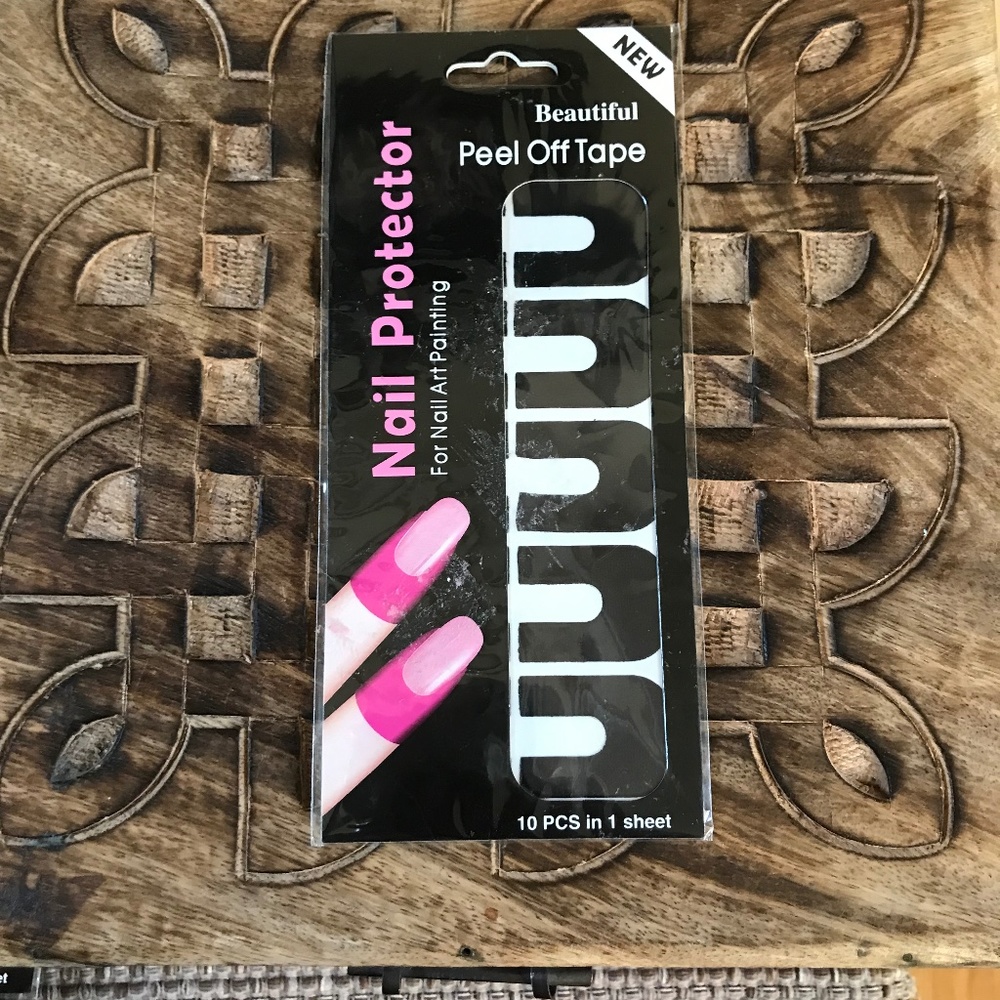 Beautiful Peel Off Tape Nail Protector for Nail Art Painting Black